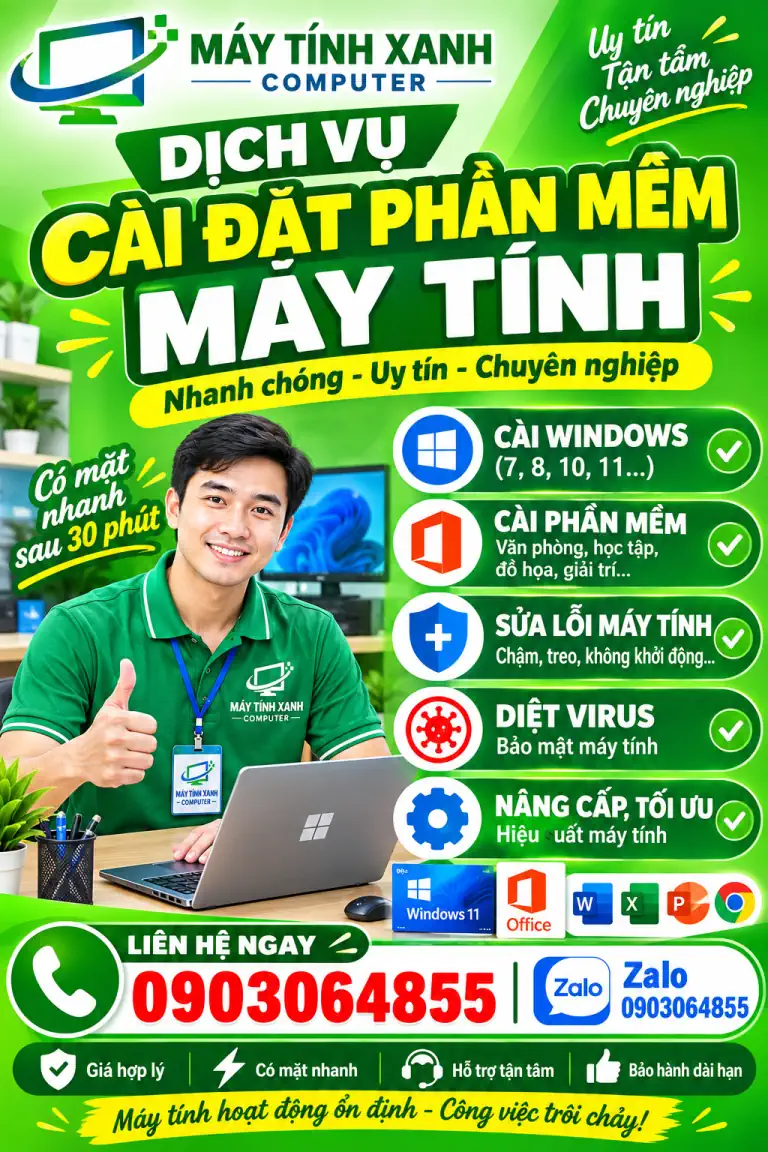 may tinh xanh computer